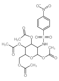Glucopyranose,2-deoxy-2-(p-nitrobenzenesulfonamido)-, 1,3,4,6-tetraacetate, b-D- (8CI) structure