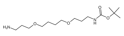 N-tert-butyl N-{3-[4-(3-aminopropoxy)butoxy]propyl}carbamate结构式