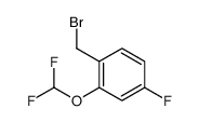 2-(DIFLUOROMETHOXY)-4-FLUOROBENZYL BROMIDE结构式