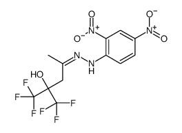 5,5,5-Trifluoro-4-(trifluoromethyl)-4-hydroxy-2-pentanone 2,4-dinitrophenyl hydrazone structure