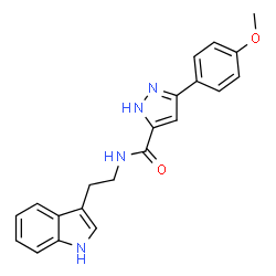 N-[2-(1H-Indol-3-yl)ethyl]-3-(4-methoxyphenyl)-1H-pyrazole-5-carboxamide结构式