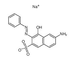 Sodium; 6-amino-4-hydroxy-3-phenylazo-naphthalene-2-sulfonate结构式