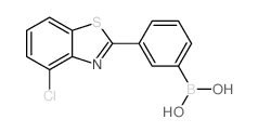 (3-(4-氯苯并[d]噻唑-2-基)苯基)硼酸结构式