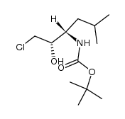 [1-(2-chloro-1-hydroxy-ethyl)-3-methyl-butyl]-carbamic acid tert-butyl ester Structure