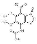 Acetamide,N-(1,3-dihydro-5,6-dimethoxy-7-nitro-1-oxo-4-isobenzofuranyl)- Structure