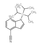 1-[三(1-甲基乙基)硅基]-1H-吡咯并[2,3-b]吡啶-4-甲腈结构式