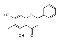 (S)-2,3-dihydro-5,7-dihydroxy-6-methyl-2-phenyl-4-benzopyrone结构式