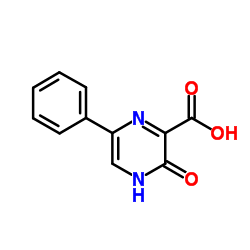 3-OXO-6-PHENYL-3,4-DIHYDROPYRAZINE-2-CARBOXYLIC ACID结构式