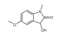 3-hydroxy-5-methoxy-1-methyl-indolin-2-one结构式