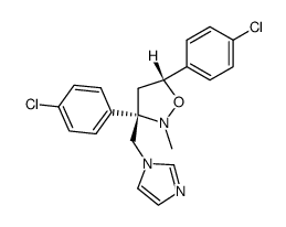 trans-3,5-bis(4-chlorophenyl)-3-(1H-imidazol-1-ylmethyl)-2-methylisoxazolidine Structure