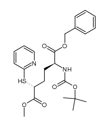 (2S)-1-benzyl 6-methyl 2-((tert-butoxycarbonyl)amino)-5-(pyridin-2-ylthio)hexanedioate Structure