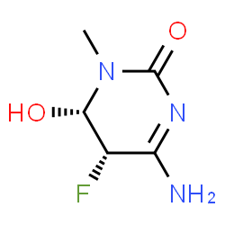 2(1H)-Pyrimidinone,4-amino-5-fluoro-5,6-dihydro-6-hydroxy-1-methyl-,cis- structure