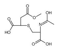 2-[(2R)-2-acetamido-2-carboxyethyl]sulfanyl-4-methoxy-4-oxobutanoic acid Structure