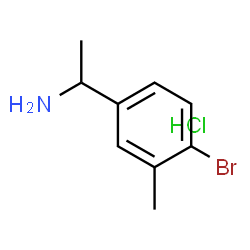 1-(4-溴-3-甲基苯基)乙胺盐酸结构式