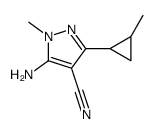 5-amino-1-methyl-3-(2-methylcyclopropyl)pyrazole-4-carbonitrile Structure
