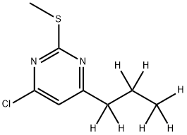4-Chloro-2-methylthio-6-(n-propyl-d7)-pyrimidine结构式