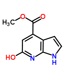 6-Hydroxy-7-azaindole-4-carboxylic acid Methyl ester结构式