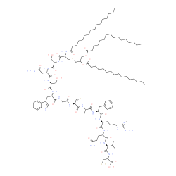 palmitoyl(3)-cysteinyl-seryl-(HIV-2(593-603)cyclic disulfide)结构式