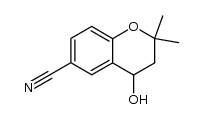 6-cyano-3,4-dihydro-2,2-dimethyl-2H-1-benzopyran-4-ol结构式