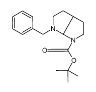 (3Ar,6as)-叔丁基 6-苄基六氢 吡咯并[2,3-b]吡咯-1(2H)-羧酸结构式