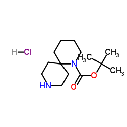 tert-butyl 1,9-diazaspiro[5.5]undecane-1-carboxylate hydrochloride structure