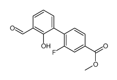 methyl 3-fluoro-4-(3-formyl-2-hydroxyphenyl)benzoate结构式