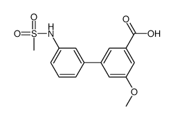 3-[3-(methanesulfonamido)phenyl]-5-methoxybenzoic acid结构式