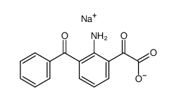 2-amino-3-benzoyl-α-oxobenzeneacetic acid, sodium salt Structure