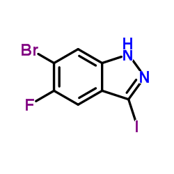 6-Bromo-5-fluoro-3-iodo-1H-indazole Structure