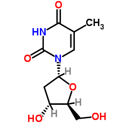 1-(2-Deoxy-α-L-erythro-pentofuranosyl)-5-methyl-2,4(1H,3H)-pyrimidinedione结构式