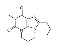 1-methyl-3,8-bis(2-methylpropyl)-7H-purine-2,6-dione结构式