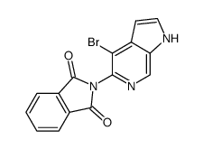 2-(4-bromo-1H-pyrrolo[2,3-c]pyridin-5-yl)isoindole-1,3-dione Structure