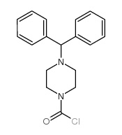 4-benzhydrylpiperazine-1-carbonyl chloride Structure