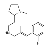 (E)-3-(2-fluorophenyl)-2-methyl-N-(2-(1-methylpyrrolidin-2-yl)ethyl)prop-2-en-1-amine结构式
