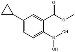 (4-cyclopropyl-2-(methoxycarbonyl)phenyl)boronic acid Structure