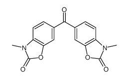 3-methyl-6-(3-methyl-2-oxo-1,3-benzoxazole-6-carbonyl)-1,3-benzoxazol-2-one结构式