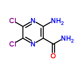 3-Amino-5,6-dichloro-2-pyrazinecarboxamide Structure