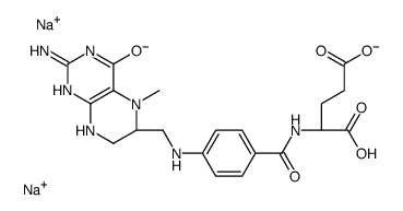 disodium,(2S)-2-[[4-[[(6S)-2-amino-5-methyl-4-oxo-1,6,7,8-tetrahydropteridin-6-yl]methylamino]benzoyl]amino]pentanedioate结构式