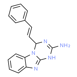 4-Styryl-1,4-dihydro-benzo[4,5]imidazo[1,2-a][1,3,5]triazin-2-ylamine结构式