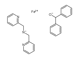 [(1,3-di-(2-pyridyl)-2-azaallyl)Fe{diphenylmethanolate}]n结构式