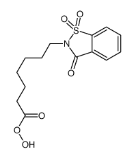 7-(1,1,3-trioxo-1,2-benzothiazol-2-yl)heptaneperoxoic acid Structure