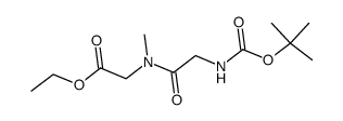 Boc-glycyl-sarcosine ethyl ester Structure