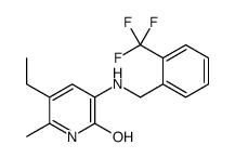 5-ethyl-6-methyl-3-[[2-(trifluoromethyl)phenyl]methylamino]-1H-pyridin-2-one结构式