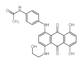 N-[4-[[5,8-dihydroxy-4-(2-hydroxyethylamino)-9,10-dioxo-anthracen-1-yl]amino]phenyl]acetamide结构式