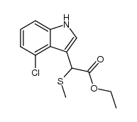 ethyl 4-chloro-1H-indol-3-yl(methylthio)acetate结构式