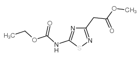 5-[(Ethoxycarbonyl)amino]-1,2,4-thiadiazole-3-acetic acid methyl ester structure
