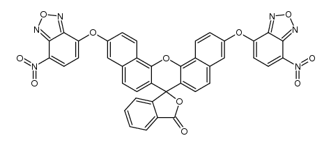 3,11-bis((7-nitrobenzo[c][1,2,5]oxadiazol-4-yl)oxy)-3'H-spiro-[dibenzo[c,h]xanthene-7,1'-isobenzofuran]-3'-one Structure