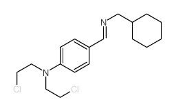 Benzenamine,N,N-bis(2-chloroethyl)-4-[[(cyclohexylmethyl)imino]methyl]- Structure