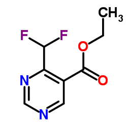 Ethyl 4-(difluoromethyl)-5-pyrimidinecarboxylate Structure