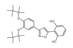 3-[3,4-di(tert-butyldimethylsilyloxy)phenyl]-5-(2,6-dihydroxyphenyl)isoxazole结构式